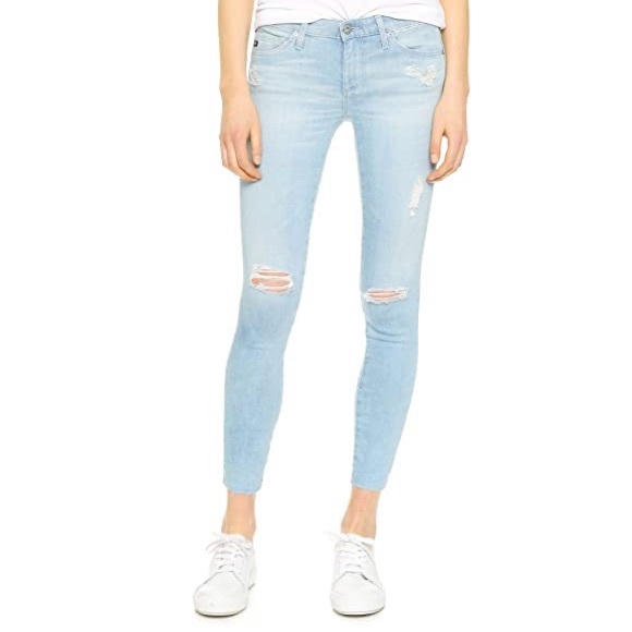 Ag Adriano Goldschmied Denim - AG The Legging Ankle Super Skinny Jeans Distressed